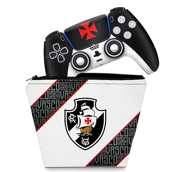 KIT Capa Case e Skin Anti Bolha PS5 Controle - Vasco A
