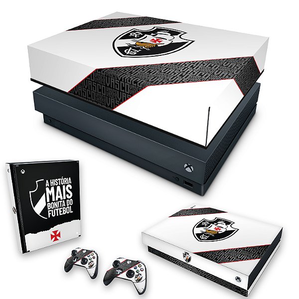 KIT Xbox One X Skin Anti Bolha e Capa Anti Poeira - Vasco A