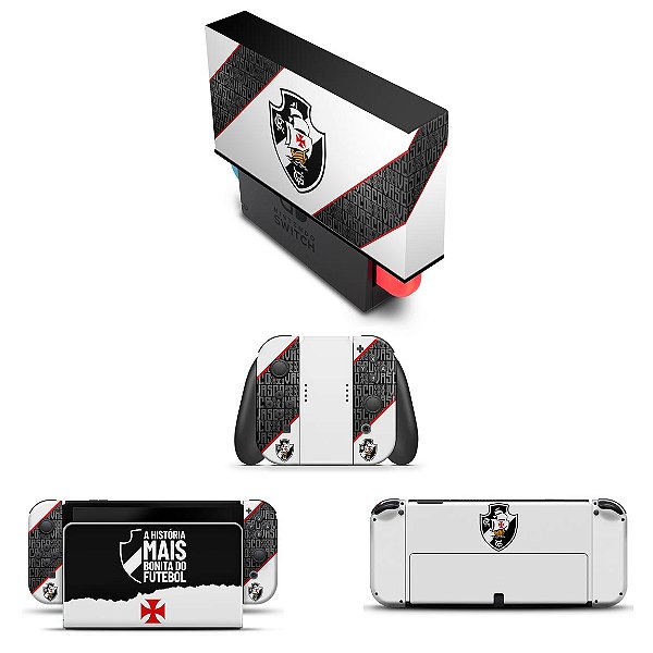 KIT Nintendo Switch Oled Skin Anti Bolha e Capa Anti Poeira - Vasco A