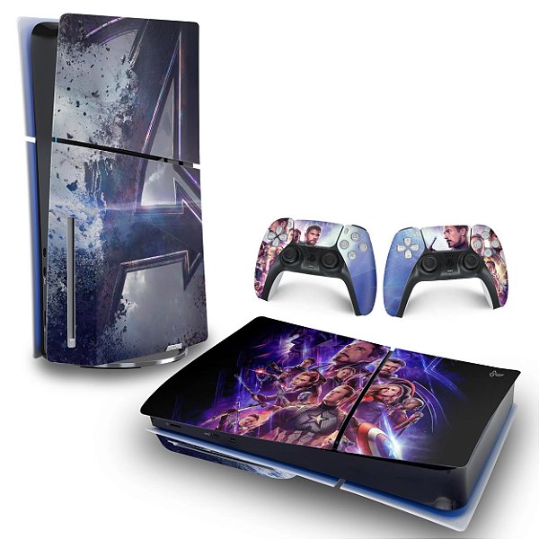 Skin PS5 Slim Horizontal - Vingadores Ultimato Endgame