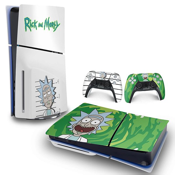 Skin PS5 Slim Horizontal - Rick And Morty