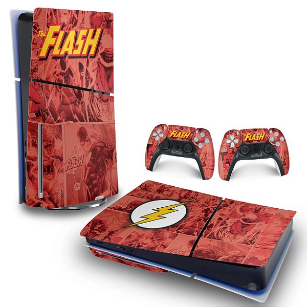 Skin PS5 Slim Horizontal - The Flash Comics