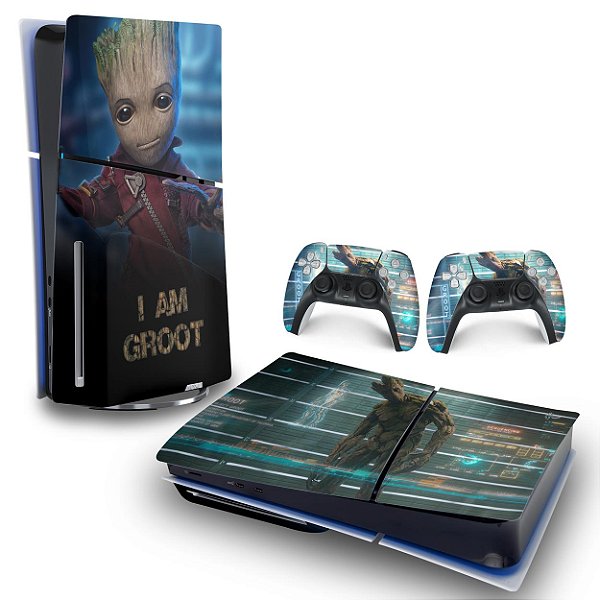 Skin PS5 Slim Horizontal - Baby Groot