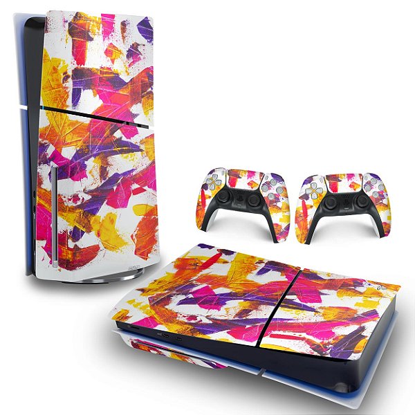 Skin PS5 Slim Horizontal - Abstrato #103