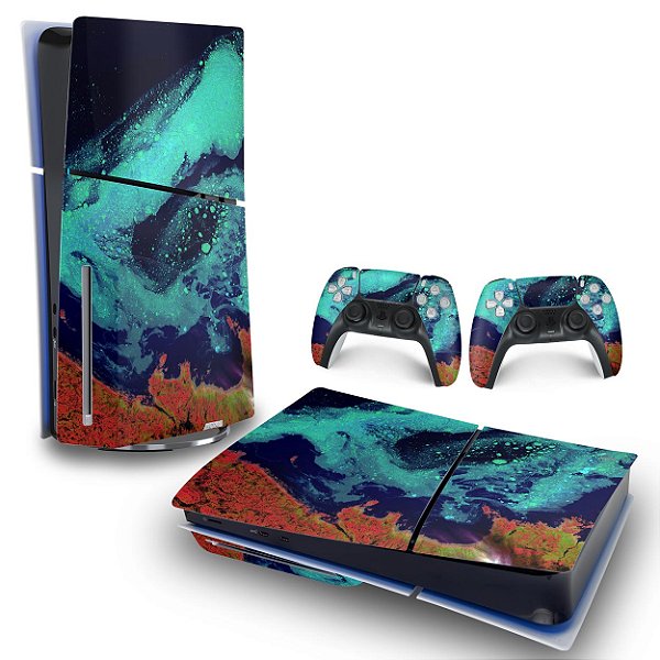Skin PS5 Slim Horizontal - Abstrato #105