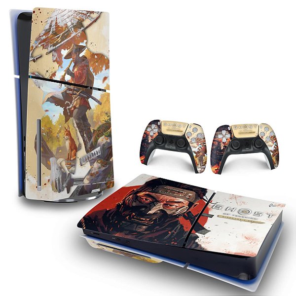 Skin PS5 Slim Horizontal - Ghost Of Tsushima Director's Cut