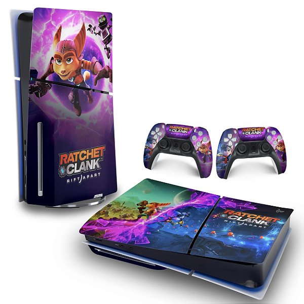 Skin PS5 Slim Horizontal - Ratchet & Clank Rift Apart
