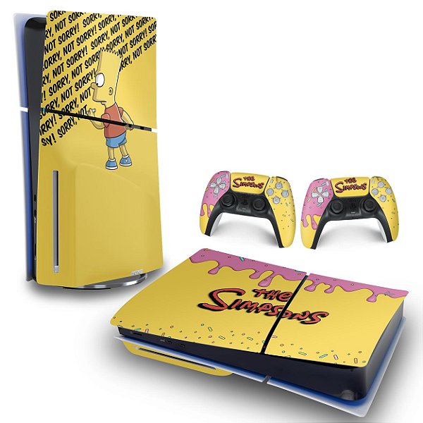 Skin PS5 Slim Horizontal - The Simpsons