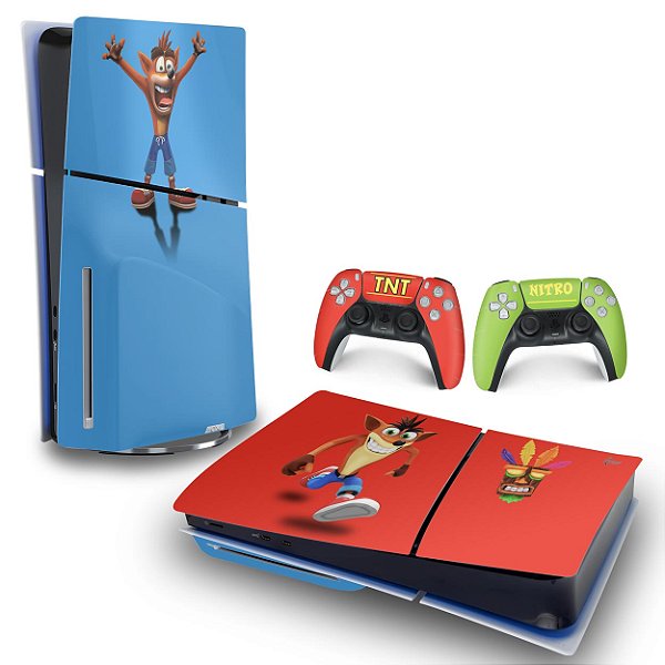 Skin PS5 Slim Horizontal - Crash Bandicoot