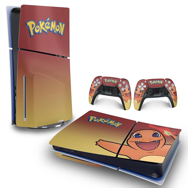 Skin PS5 Slim Horizontal - Pokemon Charmander