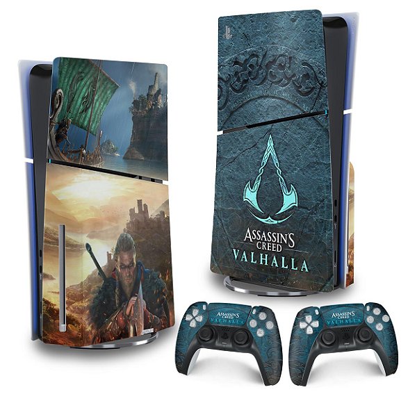 Skin PS5 Slim Vertical - Assassin's Creed Valhalla