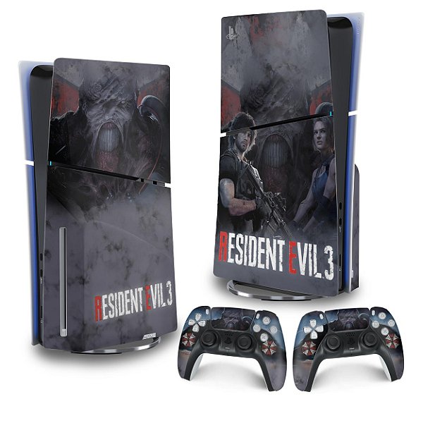 Skin PS5 Slim Vertical - Resident Evil 3 Remake
