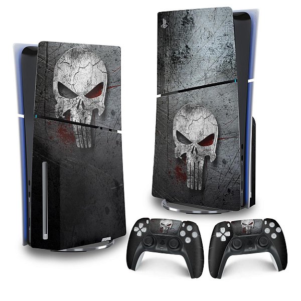 Skin PS5 Slim Vertical - The Punisher Justiceiro