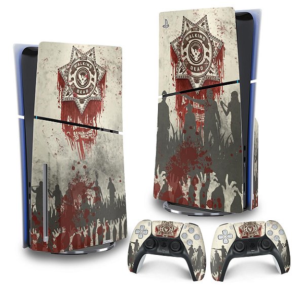 Skin PS5 Slim Vertical - The Walking Dead