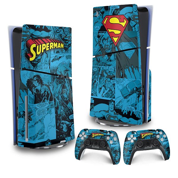 Skin PS5 Slim Vertical - Superman Comics