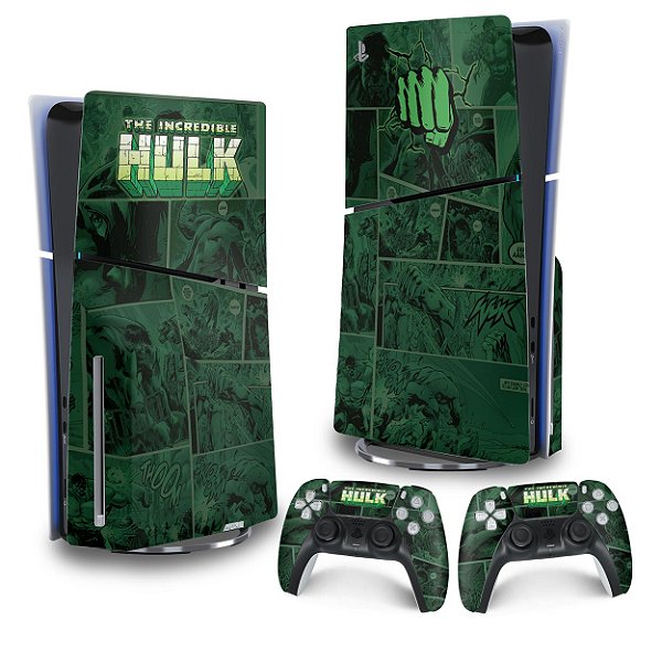 Skin PS5 Slim Vertical - Hulk Comics