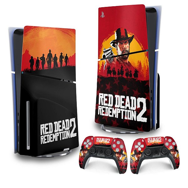 Skin PS5 Slim Vertical - Red Dead Redemption 2