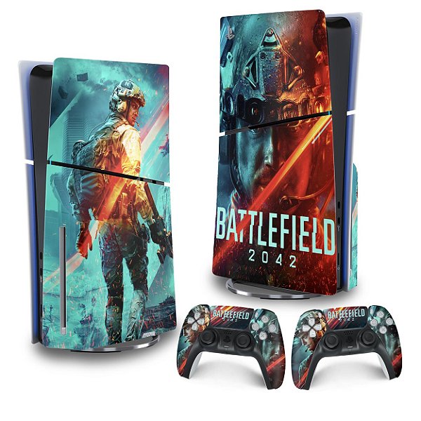 Skin PS5 Slim Vertical - Battlefield 2042