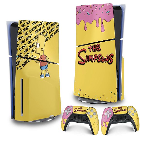 Skin PS5 Slim Vertical - The Simpsons