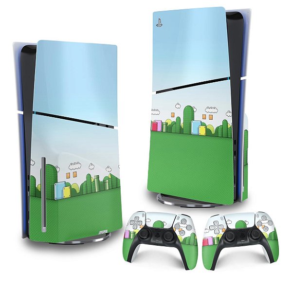 Skin PS5 Slim Vertical - Super Mario Bros