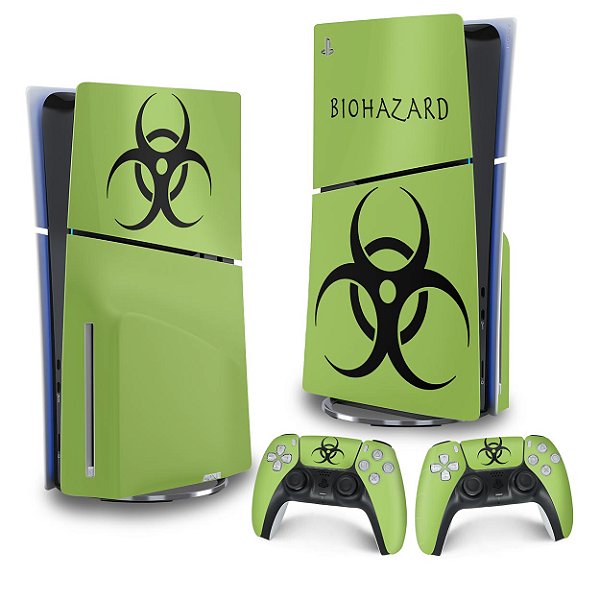 Skin PS5 Slim Vertical - Biohazard Radioativo