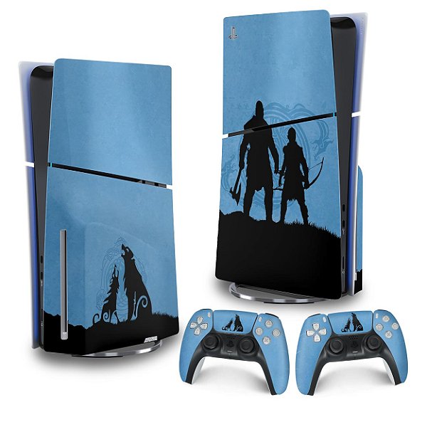 Skin PS5 Slim Vertical - God of War Ragnarok Edition