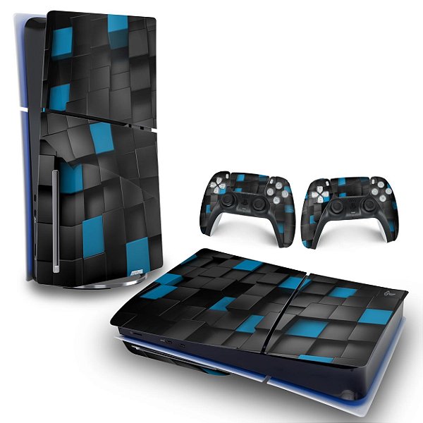 Skin PS5 Slim Horizontal - Cubos