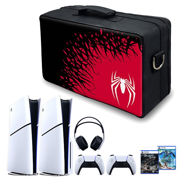 Bolsa Ps5 Slim Mochila Transporte Playstation 5 Slim Bag - Spider-Man Homem Aranha 2 Edition