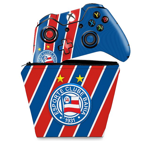 KIT Capa Case e Skin Anti Bolha Xbox One Fat Controle - Bahia B