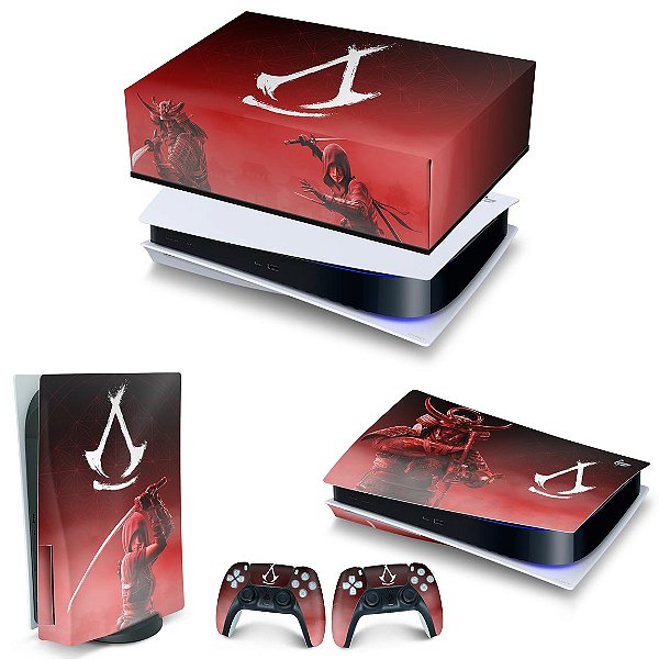 KIT PS5 Fat Capa Anti Poeira e Skin - Assassin's Creed Shadows