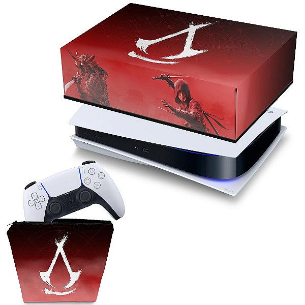 KIT PS5 Fat Capa e Case Controle - Assassin's Creed Shadows