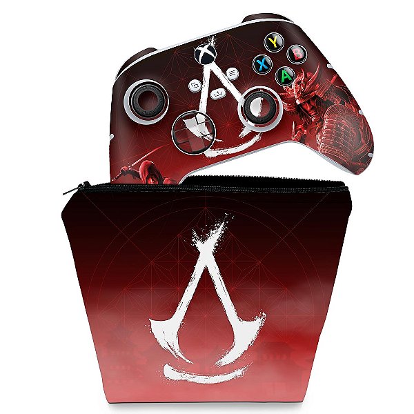 KIT Capa Case e Skin Xbox Series S X Controle - Assassin's Creed Shadows