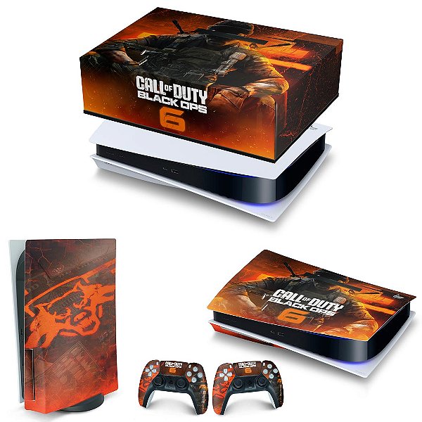 KIT PS5 Fat Capa Anti Poeira e Skin - Call of Duty Black Ops 6