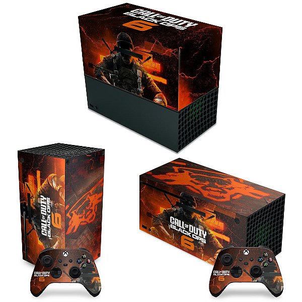 KIT Xbox Series X Capa Anti Poeira e Skin - Call of Duty Black Ops 6