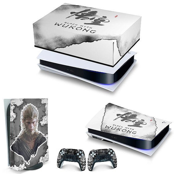 KIT PS5 Fat Capa Anti Poeira e Skin - Black Myth: Wukong