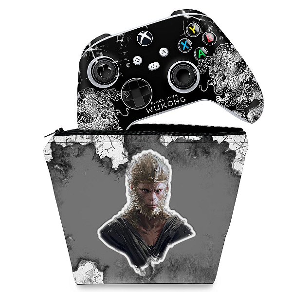 KIT Capa Case e Skin Xbox Series S X Controle - Black Myth: Wukong