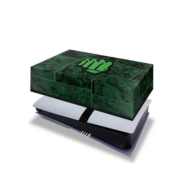 PS5 Pro Capa Anti Poeira Horizontal - Hulk Comics