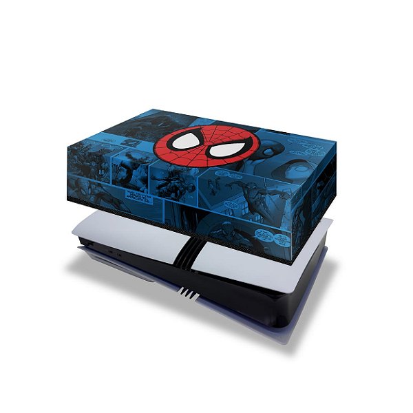 PS5 Pro Capa Anti Poeira Horizontal - Homem-Aranha Spider-Man Comics