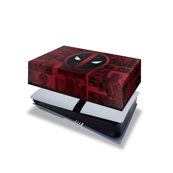 PS5 Pro Capa Anti Poeira Horizontal - Deadpool Comics