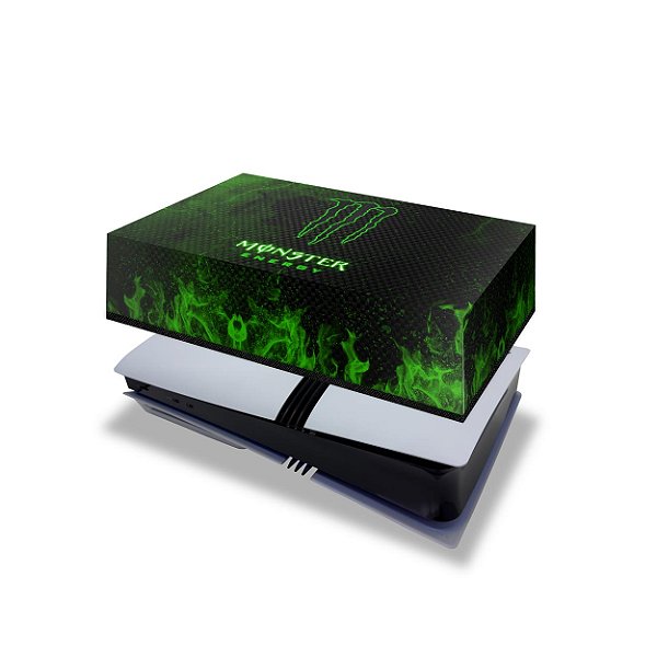 PS5 Pro Capa Anti Poeira Horizontal - Monster Energy Drink