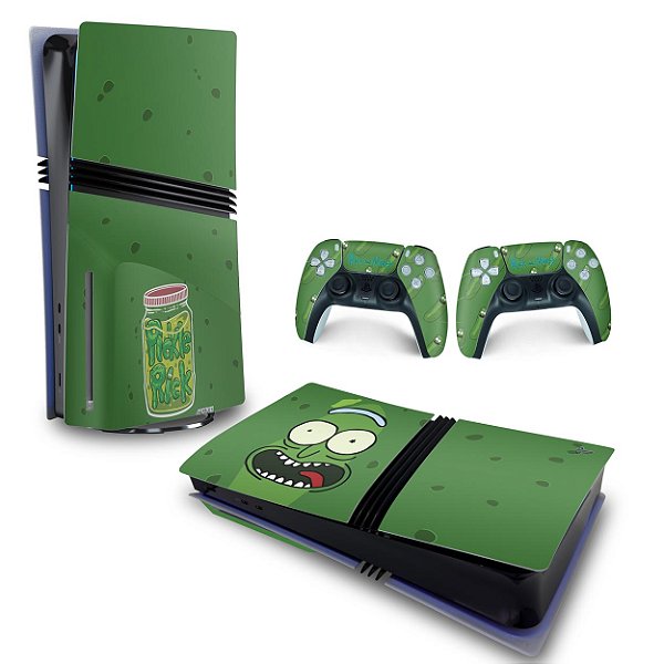 Skin PS5 Pro Horizontal - Pickle Rick And Morty