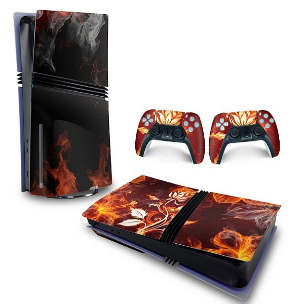 Skin PS5 Pro Horizontal - Fire Flower