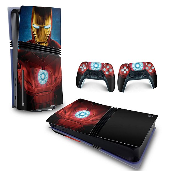 Skin PS5 Pro Horizontal - Iron Man Homem De Ferro