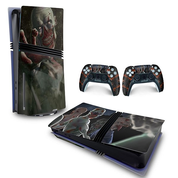 Skin PS5 Pro Horizontal - Zombie Zumbi The Walking