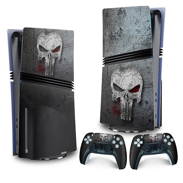 Skin PS5 Pro Vertical - The Punisher Justiceiro