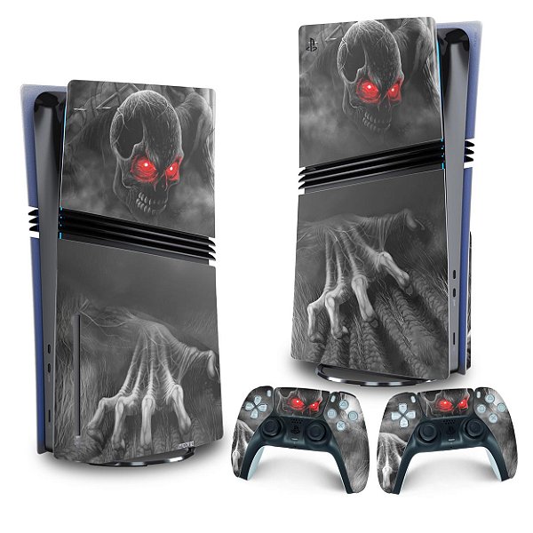 Skin PS5 Pro Vertical - Caveira Skull