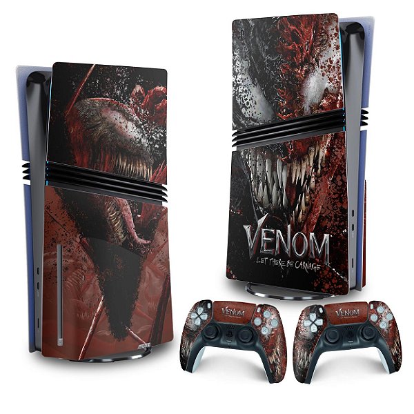 Skin PS5 Pro Vertical - Venom Tempo de Carnificina