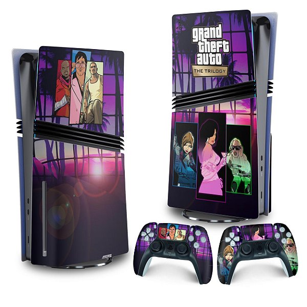 Skin PS5 Pro Vertical - GTA The Trilogy