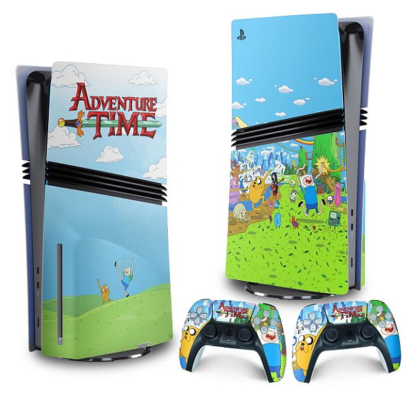 Skin PS5 Pro Vertical - Hora de Aventura