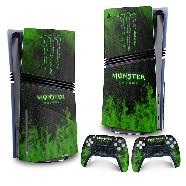Skin PS5 Pro Vertical - Monster Energy Drink
